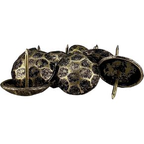 Sidco Supply 12 Pack - Iron Clavos - Decorative Nails 1 inch - Upholstery Tacks - Antique Accent - Clavos - for Wood Home Improvement, Farmhouse Shutters, Barn Door, Furniture Nails, Carriage Gates