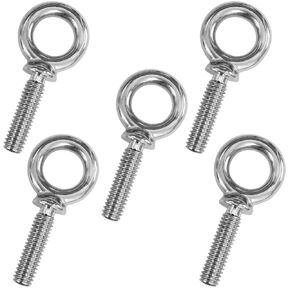 3/8"-16 x 1 UNC Lifting Shoulder Eye Bolts, Marine Grade 304 Stainless Steel Threaded Nut Fastener (10 Pack)