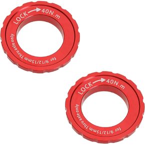 Create idea 2Pcs Mountain Road Bike Center Lock Adaptor 9/12/15mm Mountain Road Bike Center Lock Disc Rotor Wheelset Hub Disc Lock Cover