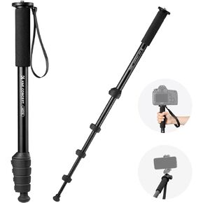 K&F Concept Camera Monopod, 63" Aluminum Photography Monopod with 5-Section Height, Lightweight & Portable Camera Accessories