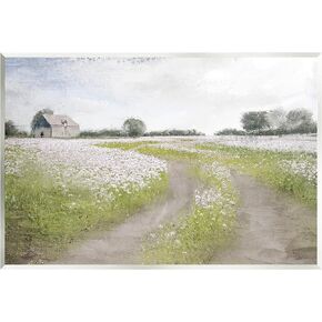 Stupell Industries Rural Country Meadow Path Wood Wall Art, Design by Kim Allen