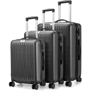 Suitour Luggage Sets 3 Piece Hardshell, Expandable Suitcase with Double Spinner Wheels and TSA Lock, Green Lime, 3 Piece Set(Expandable)
