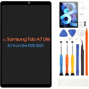 LCD Display for Samsung Galaxy Tab A7 Lite Screen Replacement for Samsung Tab A7 Lite SM-T220 2021 8.7 inch Touch Digitizer Full Assembly with Repair Tools