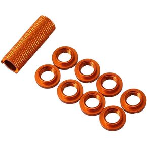 8pcs RC Switch Nuts w/Wrench Replacement for Spektrum RC Transmitter N10266 (Orange)