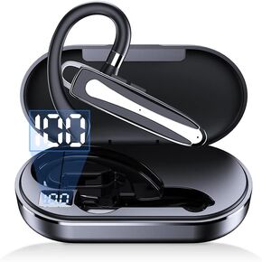 AMTERBEST Bluetooth Headset, Wireless Bluetooth 5.0 Earpiece Hands-Free Earphones with Stereo Mic,8 Hrs Play time, Compatible iPhone Android Cell Phones Driving, Business, Office