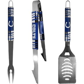 مجموعة NFL Siskiyou Sports Fan Shop Indianapolis Colts Tailgater BBQ مكونة من 3 قطع بألوان الفريق