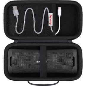 Hard Carrying Case for Sony ULT Field 1 Wireless Ultra Portable Bluetooth Compact Speaker, Wireless Portable Speaker Protection Case with Mesh Pocket for Charging Cables, Black