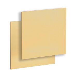 USAMILY 2 Pcs Brass Plate Sheet 6" x 6" x 18 Gauge Brass Shim Stock for Hobby Craft, Models, Home Improvements and Jewelry Making