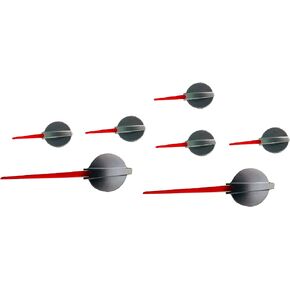 Tanin Auto Electronix RED Needles with Silver Base for Chevrolet Silverado, Tahoe & GMC Sierra Speedometer Gauge (Set of 7 Qty)
