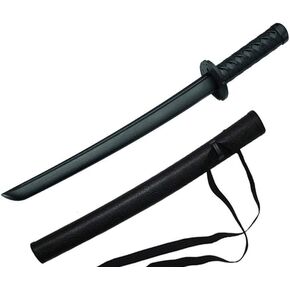 Polypropylene Wakizashi Trainer (False Woodgrain Texture) with Light Sheath - Durable Practice Gear Set