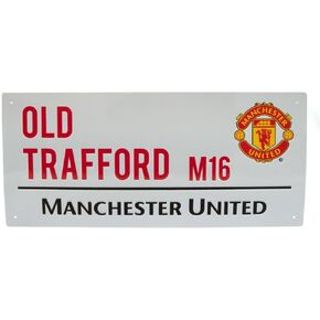 Manchester United FC Official Street Sign (One Size) (White)