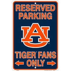 HangTime Auburn Tigers Fans Parking Only Metal Sign 8 x 12 embossed