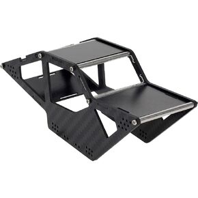 MEUS Racing SCX24 LCG Chassis Carbon Fiber Frame for Axial SCX24 C10 JLU Bronco 1/24 RC Crawler Upgrades Parts, Black