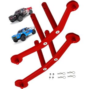 ARRCat Metal Front & Rear Body Mounts Set for 1/10 Arrma Senton 4X4 Mega550,1/10 Arrma Senton 4X4 3S, RC Hops Up Upgrades Part,(Red) Replace #AR320407