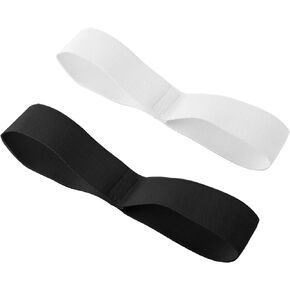 SAVITA 2pcs Baseball Swing Trainer Bands, Baseball Bands Hitting Aids Elastic Softball Batting Training Equipment Suitable for Baseball Players Softball Beginner (Black, White)
