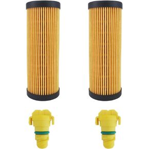Oil Filter w/O-ring & Oil Drain Plug Compatible with for Ford F-150 Edge 15-20 Compatible with for Lincoln MKZ Continental 17-20, 2Pack