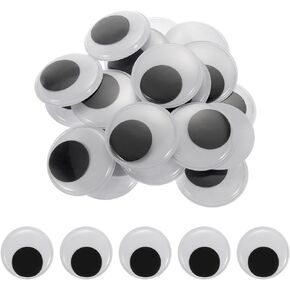 PATIKIL Wiggly Eyes with Self-Adhesive Googly Eyes 20Pcs Sticky Wiggle Fake Eyeball Plastic Eyes for DIY Greeting Card Gift Craft Scrapbooking Decoration Student's Game,2.4"
