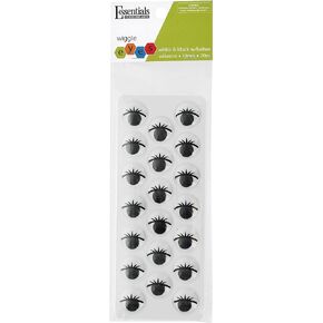 Essentials by Leisure Arts Eyes Sticky Back with Lashes 4" Black & White 2pc Googly Eyes, Google Eyes for Crafts, Big Googly Eyes for Crafts, Wiggle Eyes, Craft Eyes