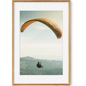إطارات صور مقاس 11 × 14 إطارات من الخشب الطبيعي مع زجاج شبكي، صور عرض مقاس 8 × 10 مع حصيرة أو 11 × 14 بدون حصيرة، إطارات صور مقاس 11 × 14 للتركيب على الطاولة والجدار، لون بني فاتح، مجموعة من قطعة واحدة