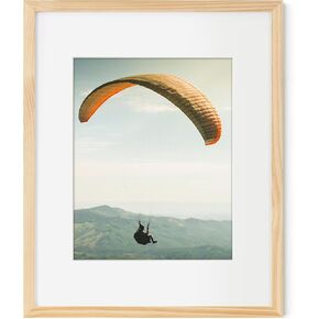 إطارات صور مقاس 11 × 14 إطارات من الخشب الطبيعي مع زجاج شبكي، صور عرض مقاس 8 × 10 مع حصيرة أو 11 × 14 بدون حصيرة، إطارات صور مقاس 11 × 14 للتركيب على الطاولة والجدار، لون بني فاتح، مجموعة من قطعة واحدة