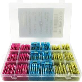 100 قطعة من موصلات المؤخرة المنكمشة بالحرارة، موصلات أسلاك كهربائية حمراء 18-22 AWG - طرف توصيل المؤخرة المعزول المقاوم للماء in Kuwait