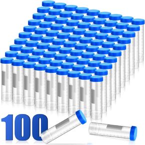 Xuhal 400 Counts 50ml Centrifuge Tubes with Screw Cap Self Standing Plastic Test Tubes with Lids Polypropylene Lab Tubes, Skirted Conical Bottom, Graduated Marks for Science Experiments Seeds Spices