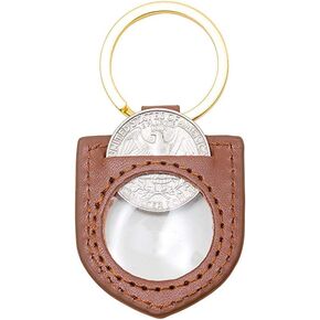 NEW improved design. Genuine Leather Keychain for Grocery Shopping Carts: Securely holds a quarter for easy access during grocery runs – stylish, unisex, and convenient.