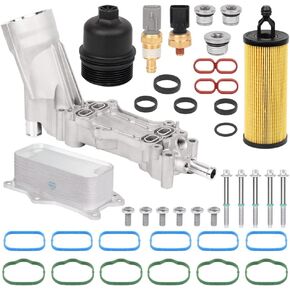 926-959 Aluminum Engine Oil Cooler and Oil Filter Housing Adapter 926-876 Fit for 3.6L 2011-2016 Dodge Charger Chrysler 200 300 Jeep Grand Cherokee Wrangler Ram ProMaster 6cyl | 5184304AE 68105583AF