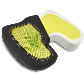 CAR-GRAND car Pass Macaron Gel Car Seat Cushions Gel & Memory Foam Coccyx Cushion for Tailbone Pain,Great Fit for Office, Vehicles,Home,Car Use,Office Chair and Car Seat Cushion (Yellow)