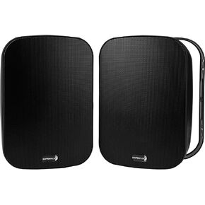 Dayton Audio IO65XTB 6-1/2" IP66 70/100V 8 ohm Indoor/Outdoor 2-Way Speaker Pair w/Radiator Black