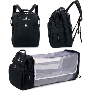 Traveling Tots Baby Backpack Diaper Bag with Changing Station, Mommy Bag Diaper Bag Backpack with Changing Pad and changing pad, Multifunctional Travel Diaper Bag Backpack for Mom and Dad