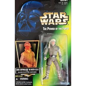 Star Wars, The Power of the Force Green Card, Luke Skywalker in Hoth Gear Action Figure, 3.75 Inches