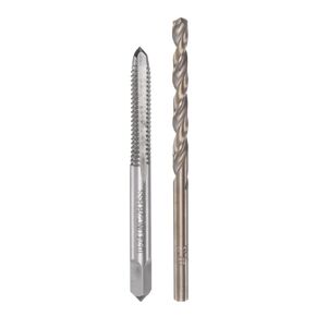 HARFINGTON Tap & Bit Sets, 10#-24 UNC 2B Straight Flute Machine Thread Milling Tap, 3.8mm M35 Cobalt High Speed Steel (HSS-CO) Twist Drill Bit