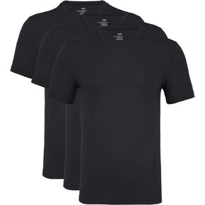 NACHILA Undershirts for Men- Viscose Made from Bamboo, 3 Pack Short Sleeve Tees Soft T-Shirts Comfy Loungewear Top
