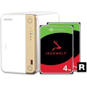 QNAP TS-262-4G-24ST-US 2 Bay Multimedia Desktop NAS مع سعة تخزين 4 تيرابايت، حزمة RAID 1 Seagate IronWolf HDD التي تم تكوينها مسبقًا in Kuwait