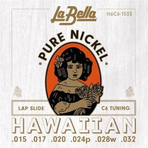 La Bella H6C6-1532 Pure Nickel Hawaiian Lap Slide C6 Tuning Guitar String