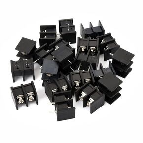 Fielect 20Pcs 300V 25A 10mm Pitch 2P PCB Screw Terminal Block Connector Black Pluggable Teminal Blocks Connector