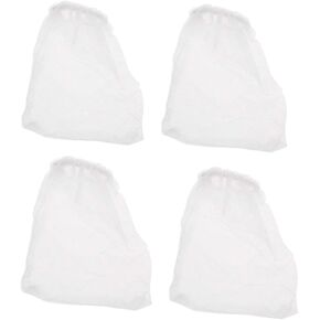 4Pcs White Fish for Tank Gravels Cleaner Replacement Filter Bags Aquarium Socks Mesh Aquarium Heater Light Thermometers Gravel Sand Decorations Filter Accessories Aquarium Pumps and Filters