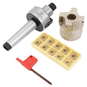 Face End Mill Set, High Speeds End Mill Cutter Holder Extension MT2 FMB22 Carbide Indexable End Mills 400R 50 22 CNC Lather End Milling Cutter with 10 Pcs APMT1604 Carbide Inserts