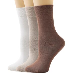 AMHRLINGTO Thin Crew Socks for Women, Soft Cotton Socks Casual Boot Socks Dress Socks