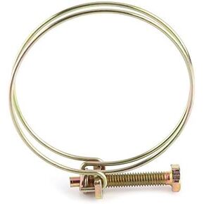 10 قطعة مشبك خرطوم سلك مزدوج، مشابك أنابيب خرطوم قابلة للتعديل مع مسامير قفل، حديد مطلي بالزنك (52 مم - 57 مم) in Kuwait