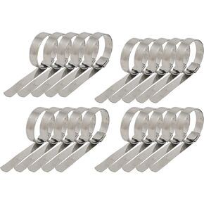 5/8" W x 0.025" Th x 2.75" Di (20 Pack) Center Punch Clamp band hose clamps 201 stainless steel