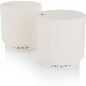LARS NYSØM Mini Salt and Pepper Shakers Set | Stainless Steel Salt and Pepper Shakers with Modern Minimalist Design, Easy Refill, Small Size (Greige) in Kuwait