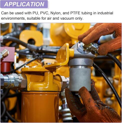 دفع UHATa لتوصيل تركيبات الكوع لأنبوب نايلون PU PVC - أنبوب 5/16 بوصة OD 1/8 BSPT ذكر 90 درجة تركيبات أنبوب توصيل سريع - [الكمية 2 - لون فضي] in Kuwait
