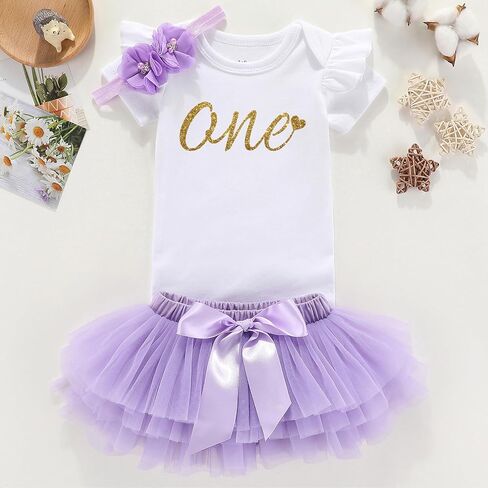 shlrzy First Birthday Dresses Tutu for Baby Girl 1St Birthday Outfit 1 Year Old Girl Clothes in Saudi Arabia