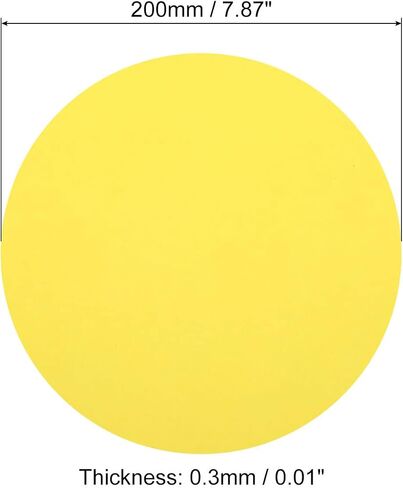 PATIKIL 7.9-inch Round Cardboard Paper, 20 Pcs Blank Disc Circles Slices for Party Decorations DIY Craft Arts Drawing Painting Writing, Yellow in Saudi Arabia