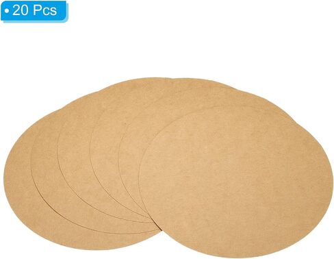 PATIKIL 7.9-inch Round Cardboard Paper, 20 Pcs Blank Disc Circles Slices for Party Decorations DIY Craft Arts Drawing Painting Writing, Yellow in Saudi Arabia