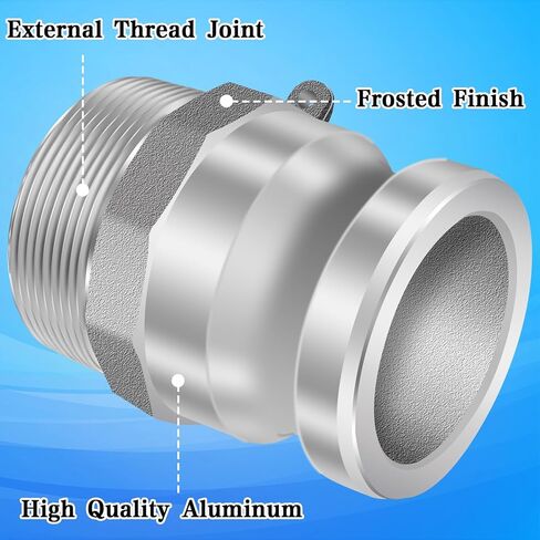 قطعتان من تركيبات خرطوم الكامة والأخدود العالمية، تركيب Camlok من الألومنيوم من النوع F مقاس 1 بوصة، قفل كام ذكر مع كامة خيط NPT ذكر ووصلة خرطوم الأخدود، وصلة Camlok، لشفط/تفريغ الخراطيم الصناعية in Kuwait