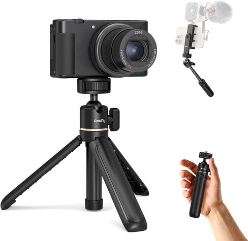 SMALLRIG Mini Tripod for Camera, Small Vlogging Travel Tripod 360° Ball Head, Desk Tripod Stand for Webcam, Handheld Tripod for Canon g7x, for Sony Zv1 and Phone in Saudi Arabia