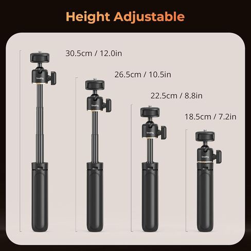 SMALLRIG Mini Tripod for Camera, Small Vlogging Travel Tripod 360° Ball Head, Desk Tripod Stand for Webcam, Handheld Tripod for Canon g7x, for Sony Zv1 and Phone in Saudi Arabia